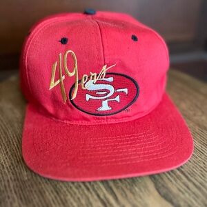 Vintage San Francisco 49ers Red SnapBack Cap Hat